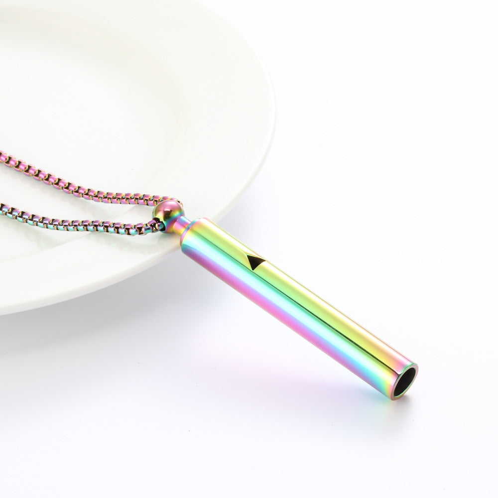 Meditation Necklace Triangle Cutout Necklace Stress Reducing Breathing Necklace