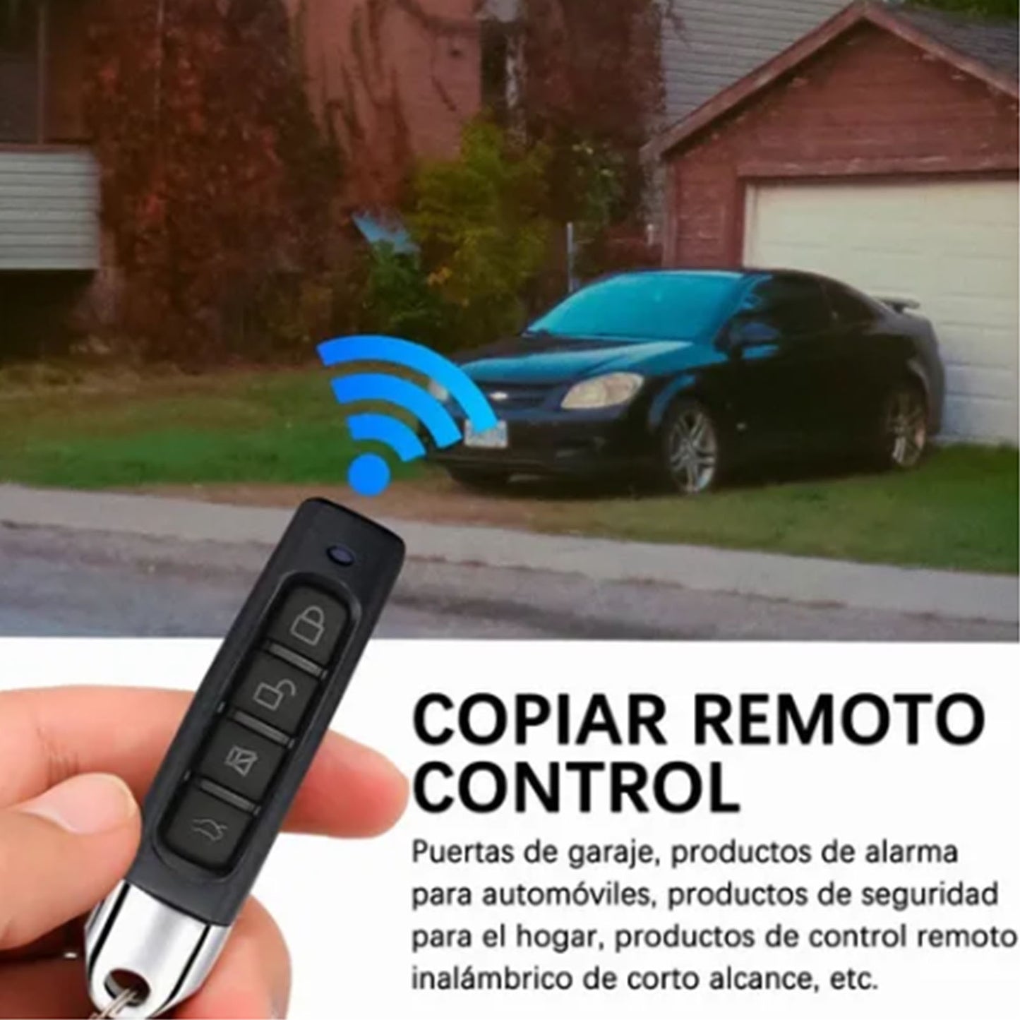 Wireless Remote Control Key Fob 4 Buttons 433MHz Copy Remote Control for Electric Gate Garage Door
