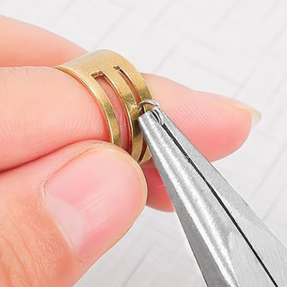Jewelry Making Pliers Kit with Tweezers and Ring for DIY Beading