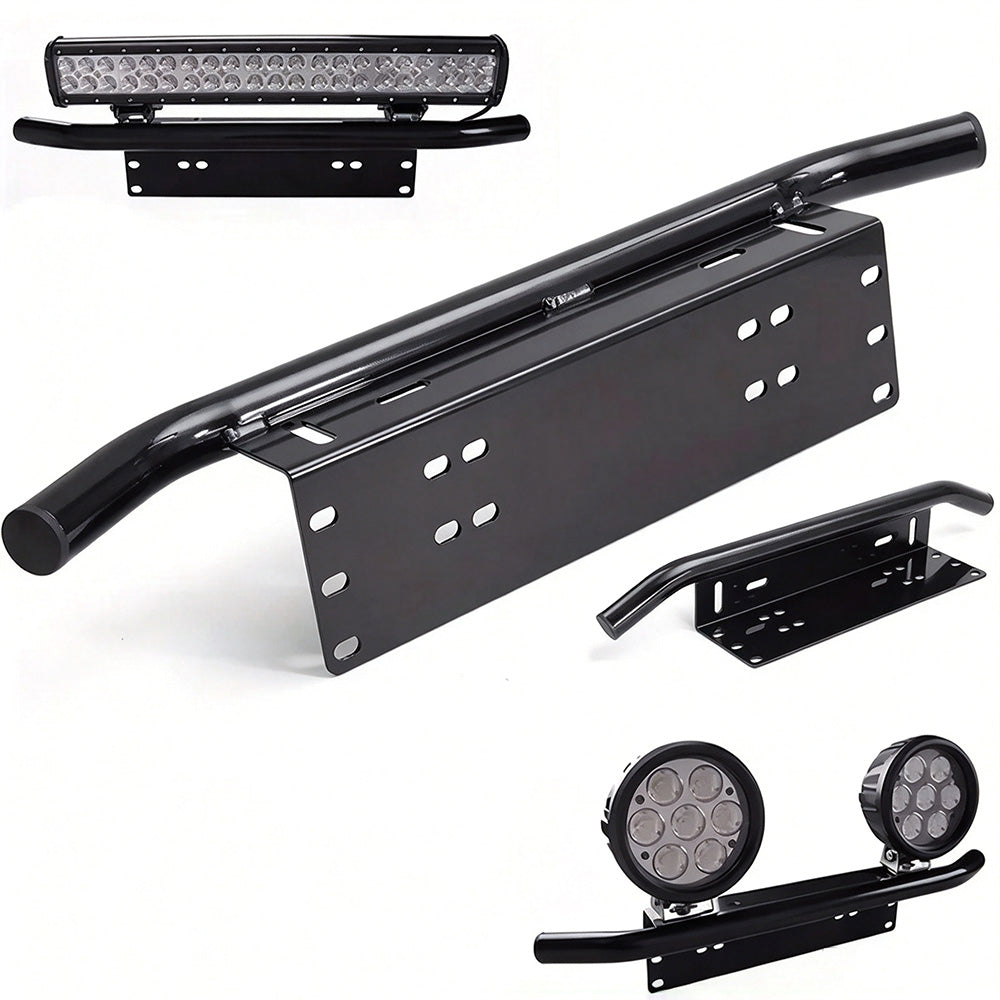 Aluminum 23 Inch License Plate Frame Matte Black for Truck SUV and Jeep