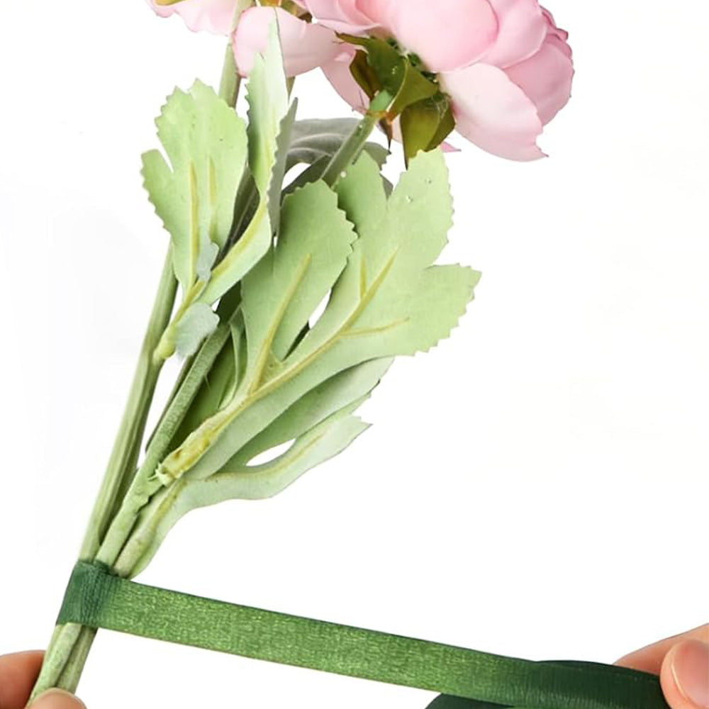 12 Pcs Green Crepe Paper Floral Tape for Bouquet Stem Wrapping and Crafts