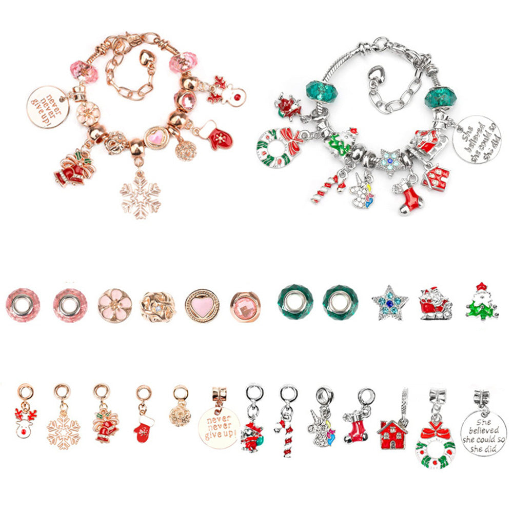 Christmas Advent Calendar Girls DIY Charm Bracelet Jewellery
