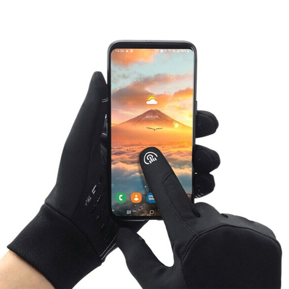 Winter Gloves Waterproof Touchscreen Thermal Ski Gloves for Skiing Running Driving-Black