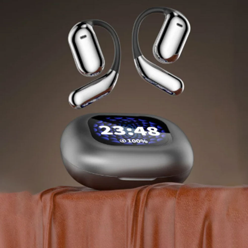 Wireless Open Ear Earbuds With LCD Touchscreen Bluetooth 5.4 Over The Ear Earbuds