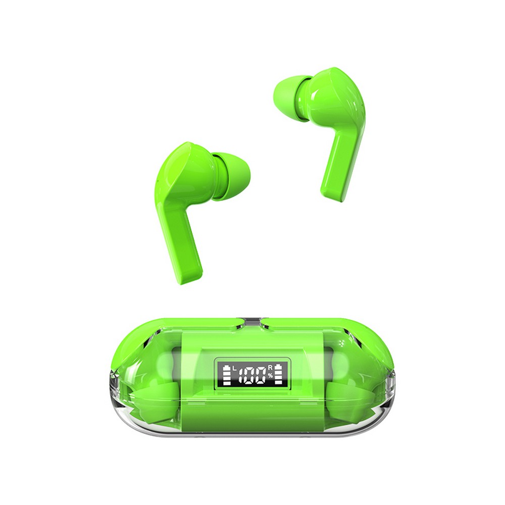 TWS Bluetooth In-ear Transparent Case LED Display Hearing Aid Mini Headphones
