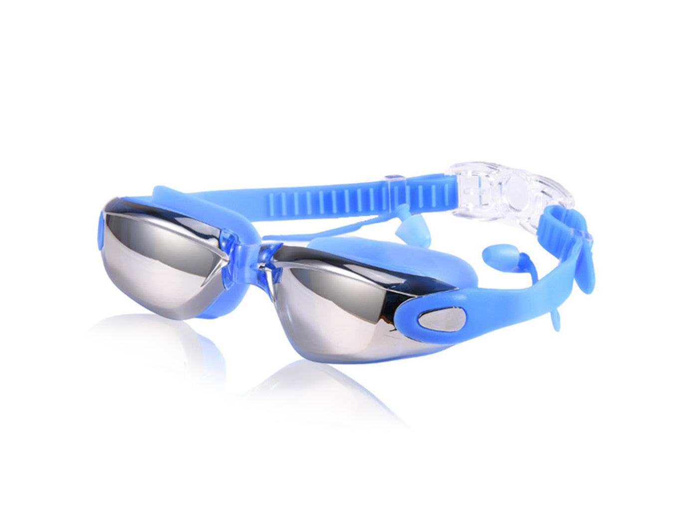 Electroplated Swimming Goggles with Case Anti-Fog UV-Blocking for Adults