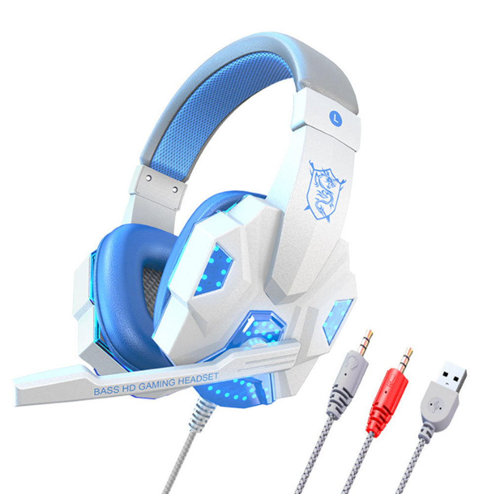 Wired Gaming Headset Headphones with Microphone Led Light