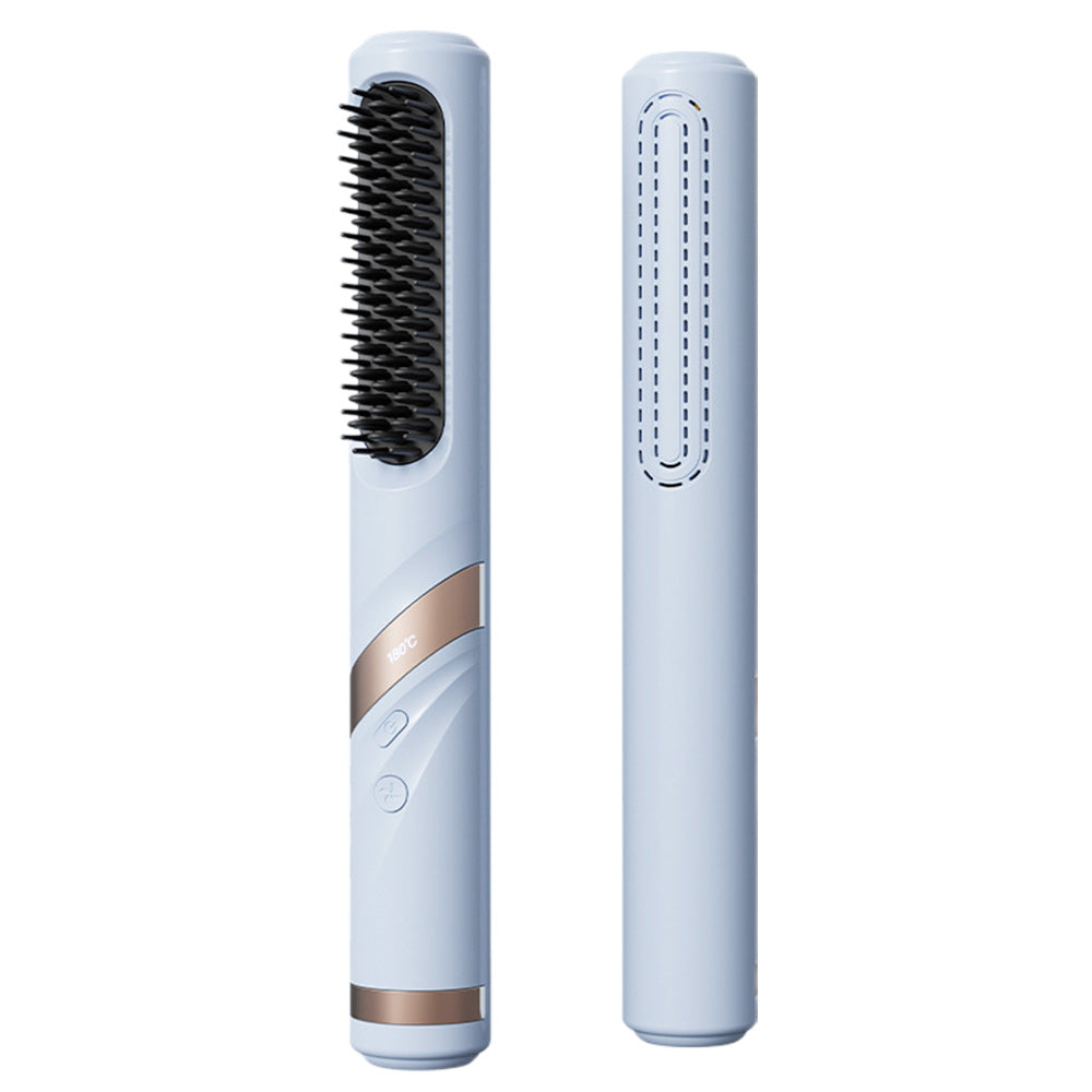 Wireless Hair Straightener Brush with Cool Air Styling Comb