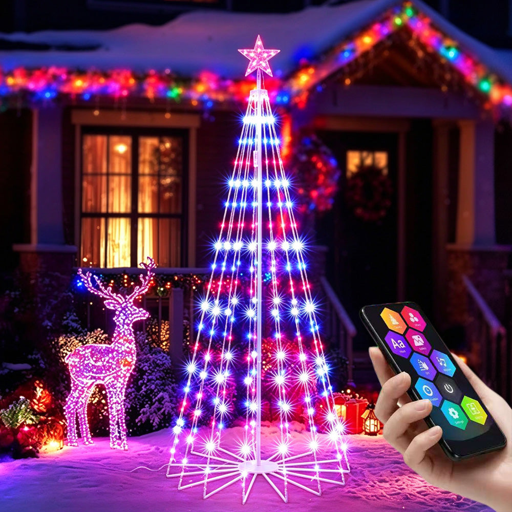 Bluetooth App Programmable USB Christmas Tree Pixel LED Lights with Music Sync