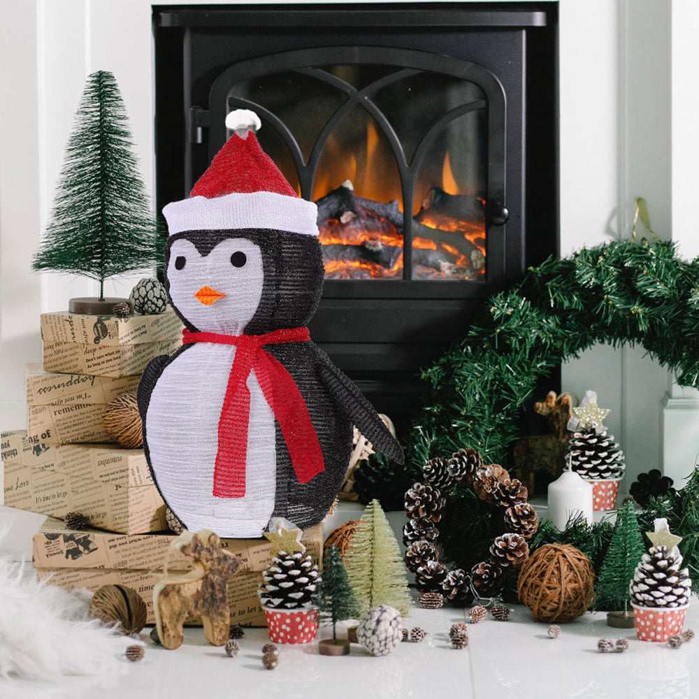 Christmas Yard Sign with Stakes Light Up Yard Sign Indoor Outdoor Decor-Penguin