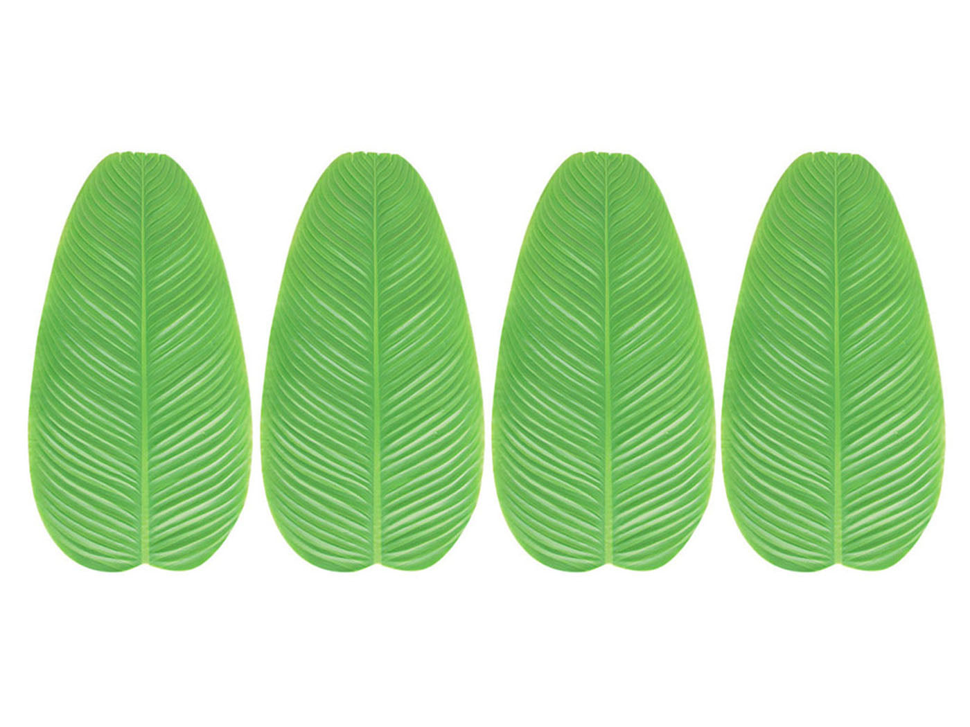 12Pcs Simulation Banana Leaf Mat Leaf Placemats Banana Leaves Placemats