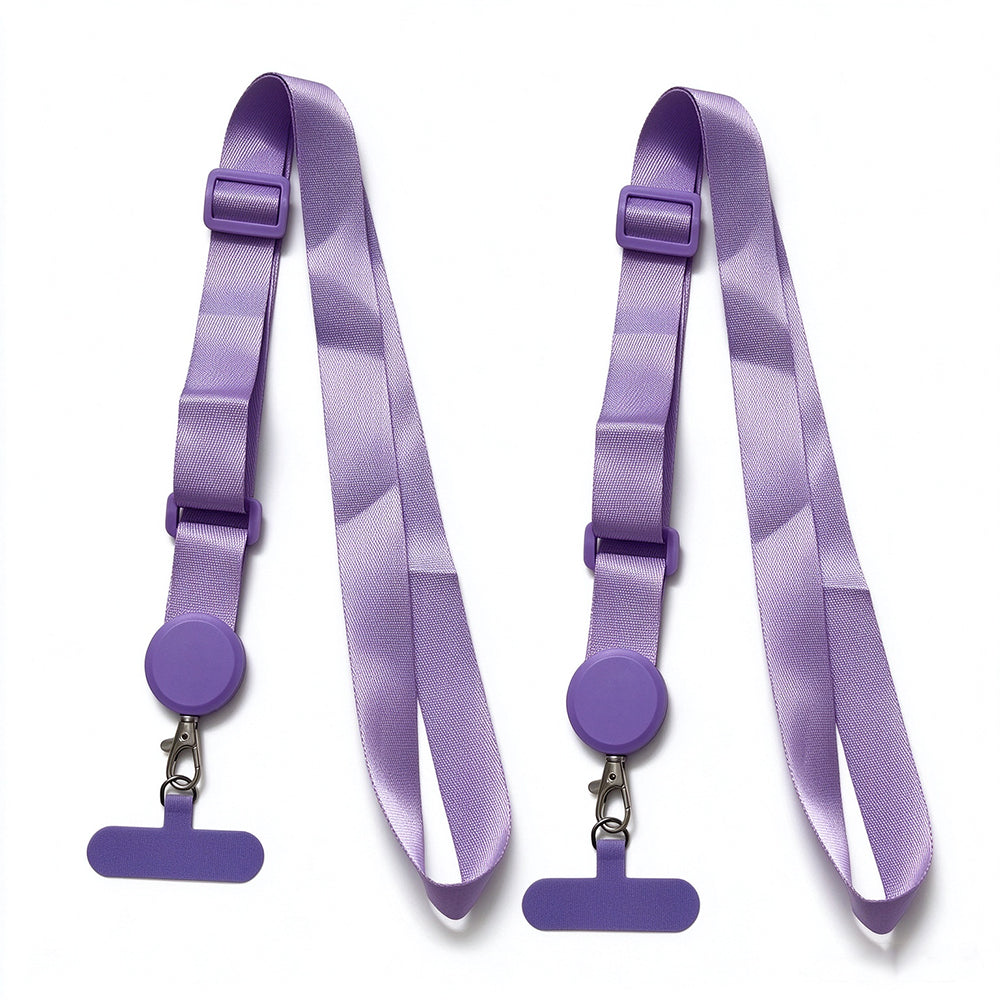 2 Pack Detachable Adjustable Phone Lanyards with T Cards