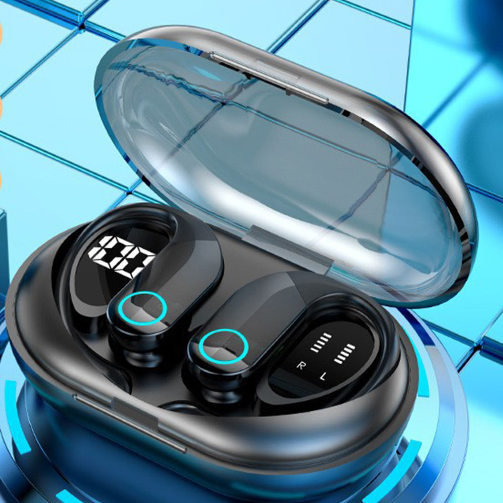 Wireless Bluetooth Noise Cancellation HiFi Sports Earbuds with Earhooks