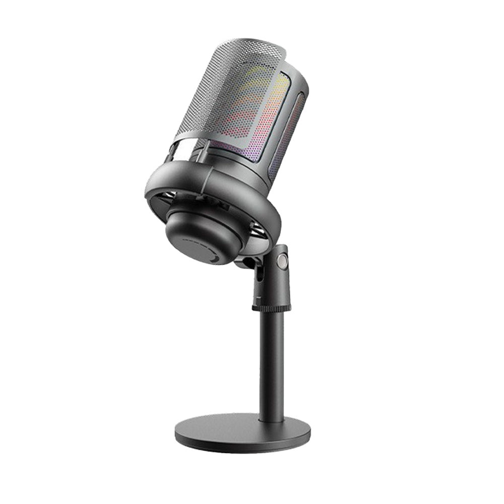 USB Gaming Condenser Microphone with RGB Light for Recording Streaming