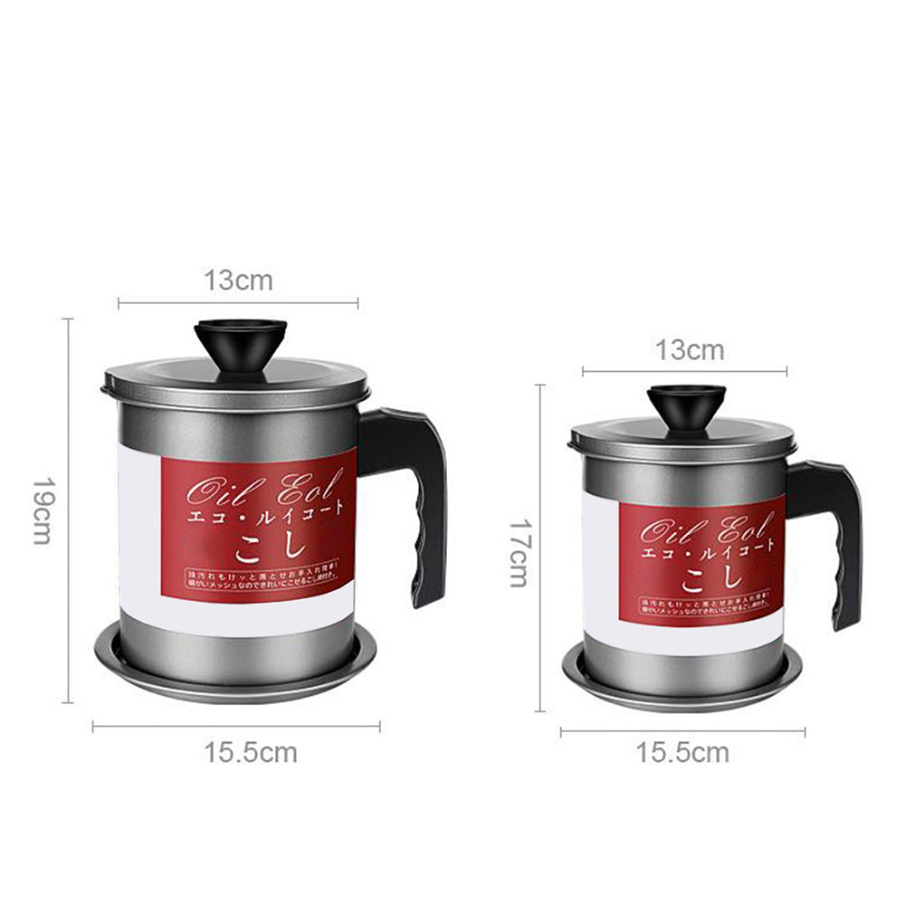 1.4L/1.7L Stainless Steel Oil Container with Strainer