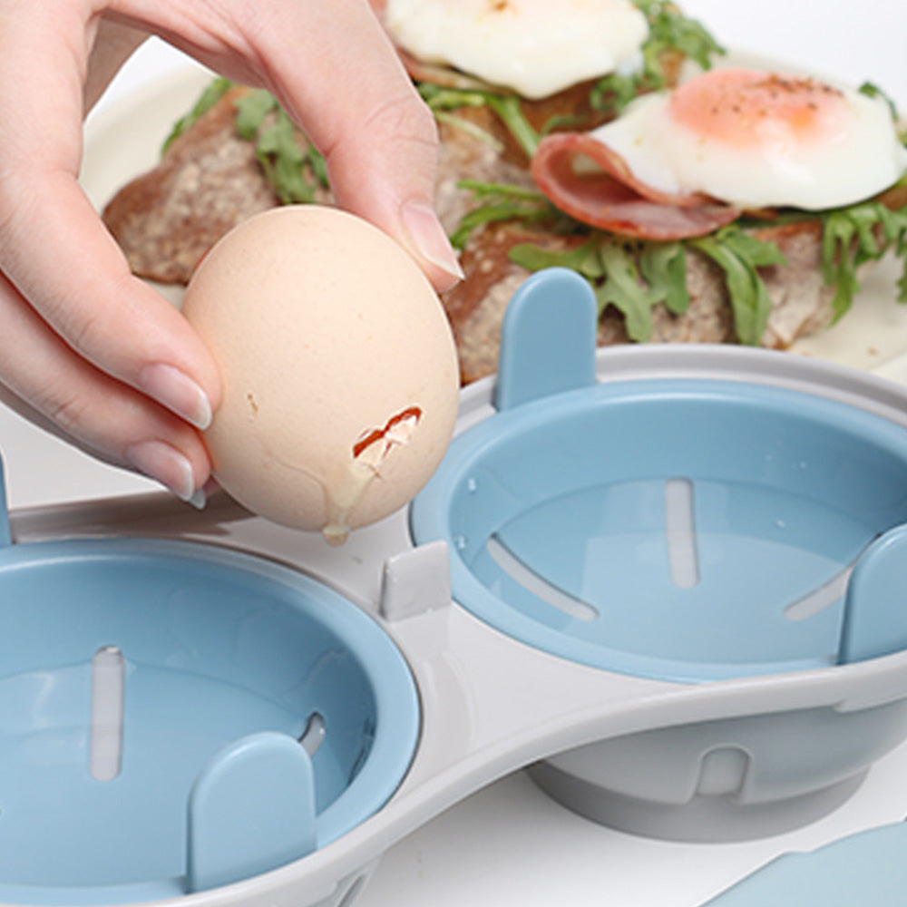 Double Layer Microwave Egg Cooker and Poached Egg Steamer