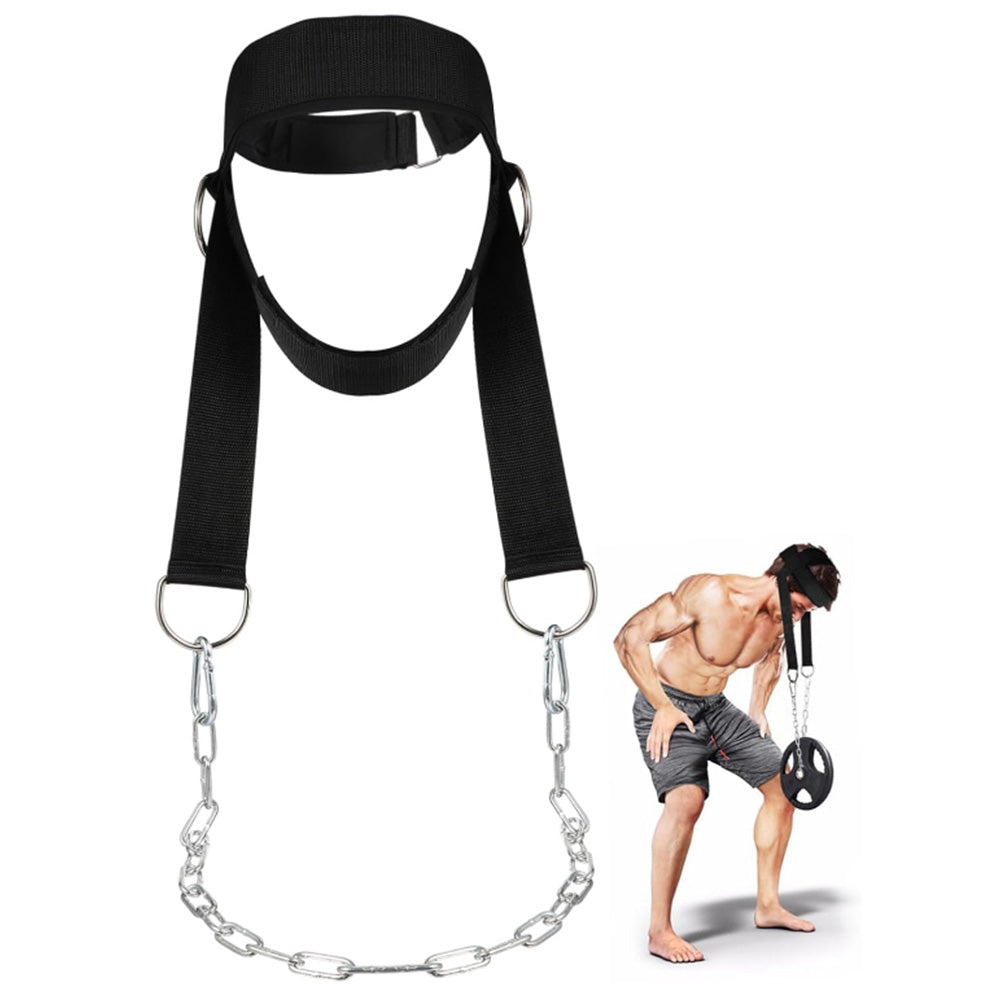 Weight Lifting Head Neck Harness Gym Workout Exercise Training Strap Belt