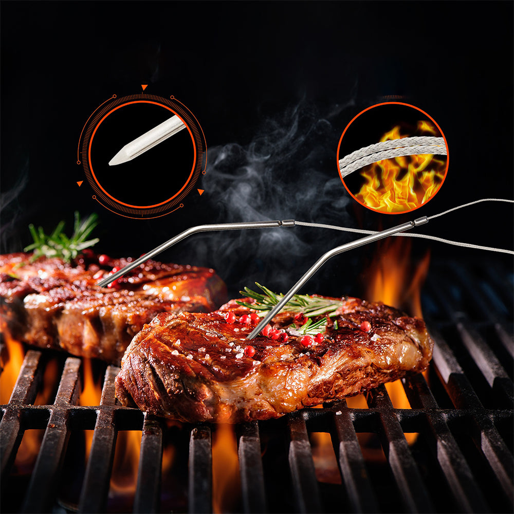 Wireless Digital Meat Thermometer with 2 Probes for Grilling and Smoking