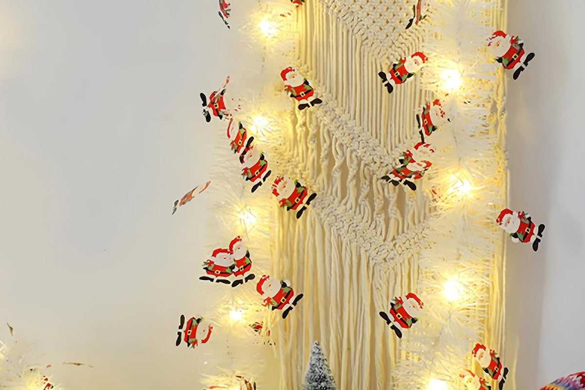 5M Christmas LED Garland with 50 Warm White Lights for Indoor Outdoor Tree Decoration
