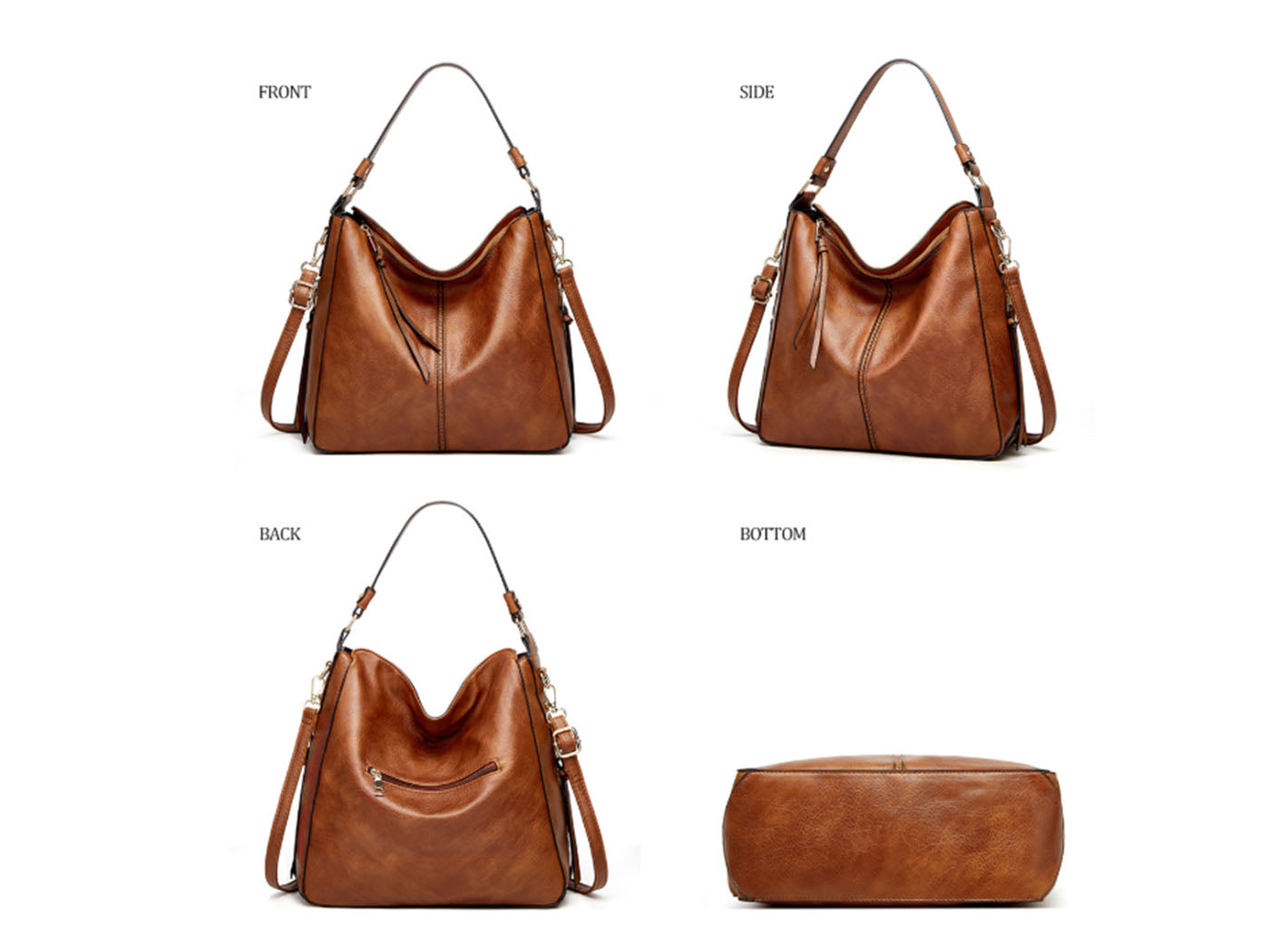 Leather Handbags Shoulder Bag and Purse Set for Women Gifts