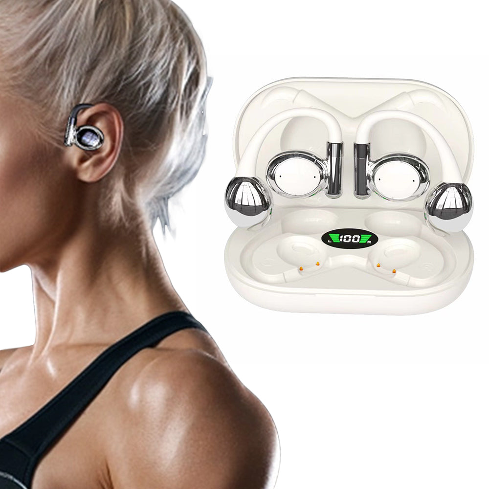 Wireless Bluetooth 5.3 Open-Ear Earbuds with Charging Case Water-Resistant