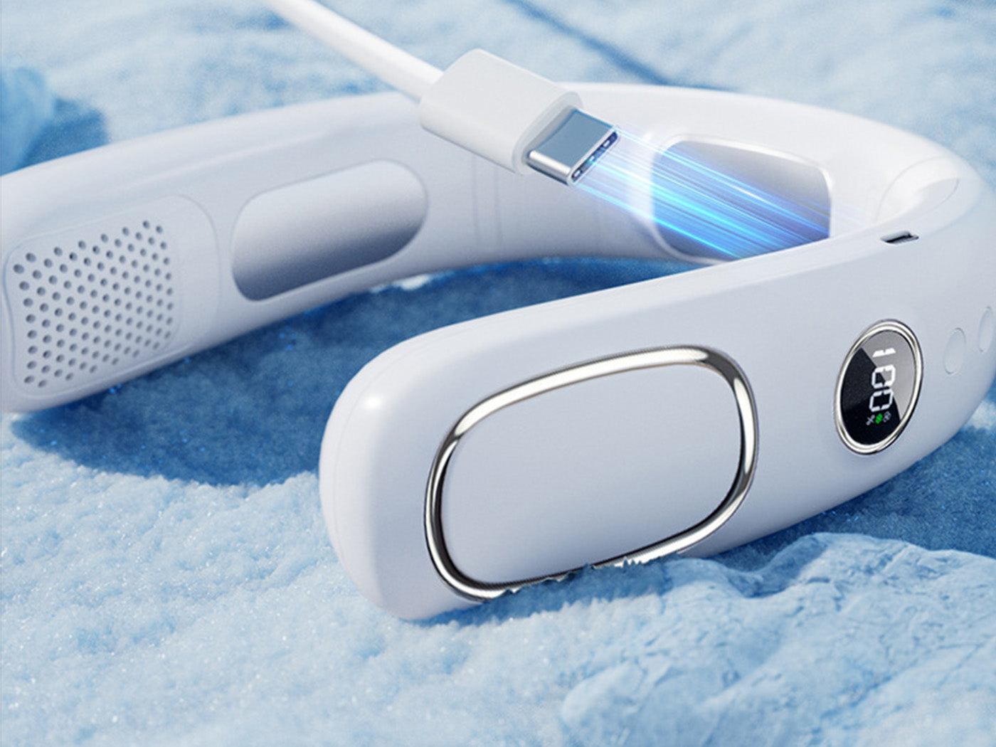 Neck Air Conditioner Cooling Neck Fan Neck Cooler 4000mAh Wearable Personal Fan