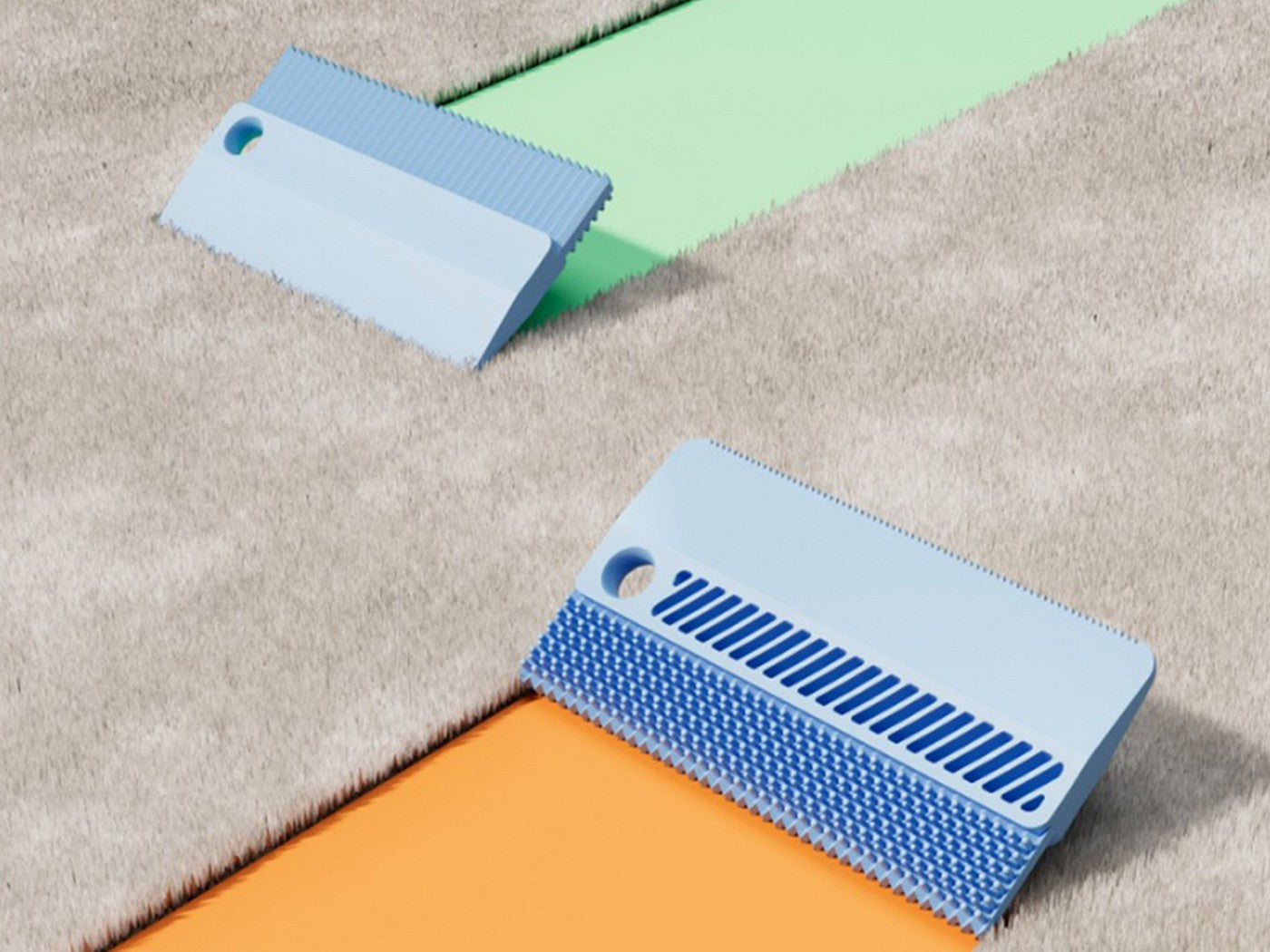 2 X 2-in-1 Pet Hair Removal Tool Dog Cat Shedding Brush Couch Carpet Hair Remover