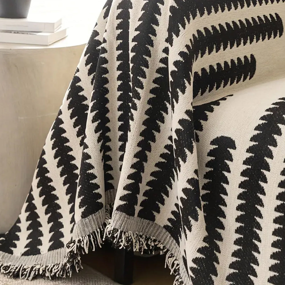Reversible Double-Sided Minimalist Chenille Sofa Cover