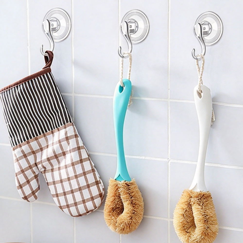 5 Clear Suction Cup Christmas Wreath Hooks for Window and Tile Decor