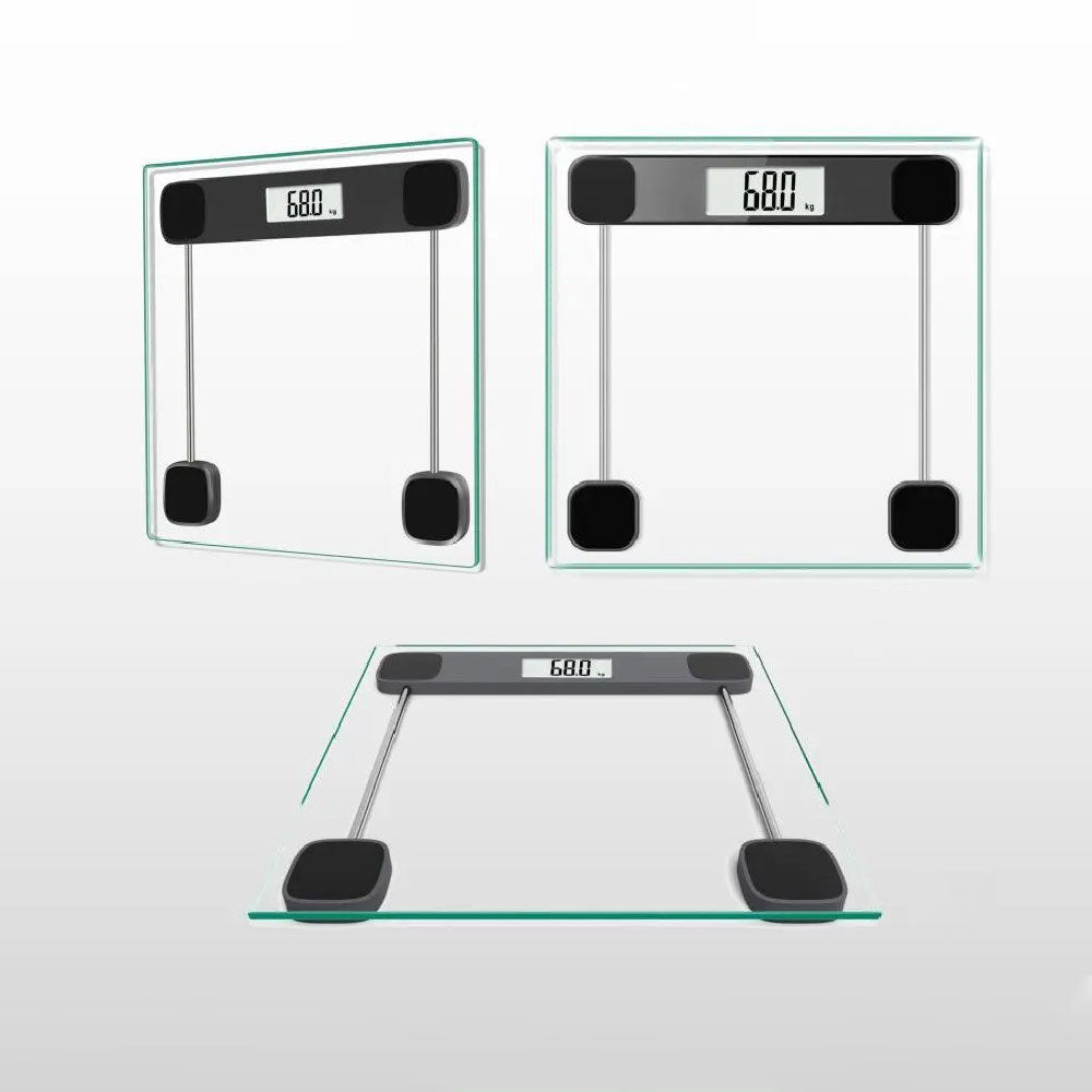 30.2x30.2x2.4CM Glass Bathroom Scale For Body Weight 180KG Electronic Digital Backlit Weight Scale