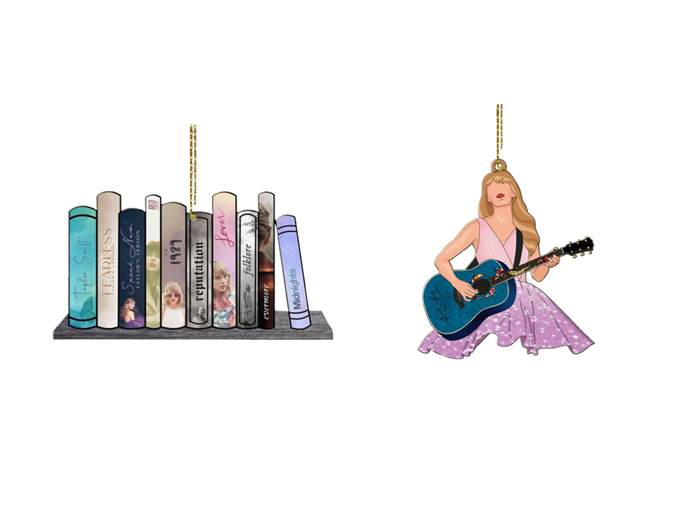2Pcs Taylor Swift Inspired Pendant Christmas Tree Decorations