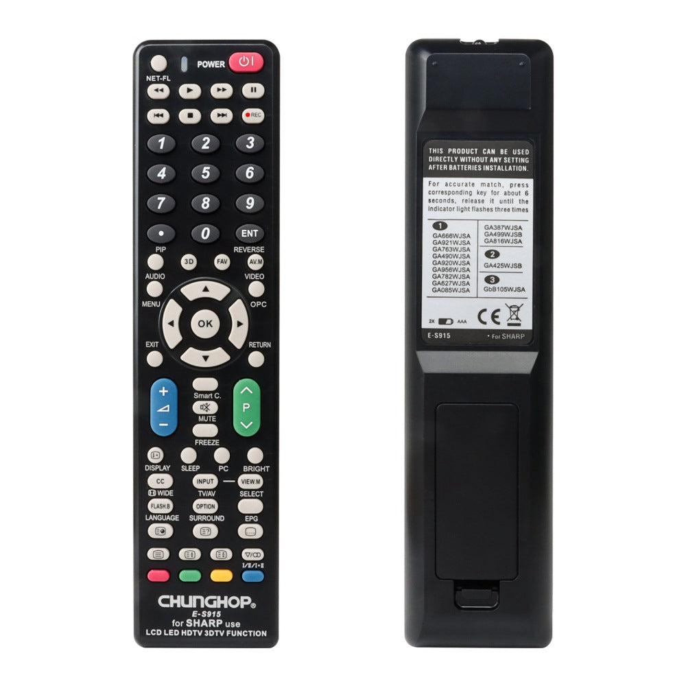 Universal Remote Control Replacement for Sharp TVs