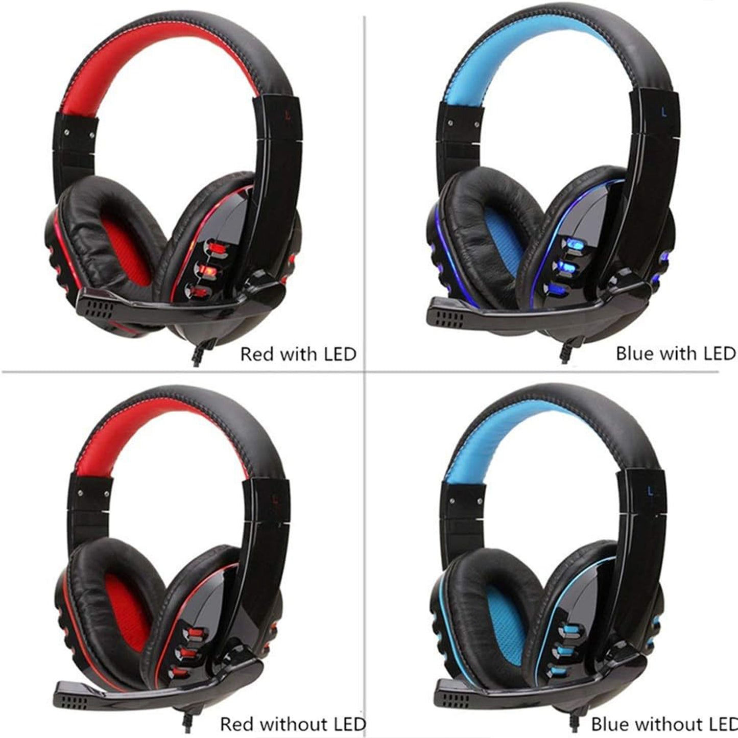 3.5mm LED Wired Gaming Headset with Microphone