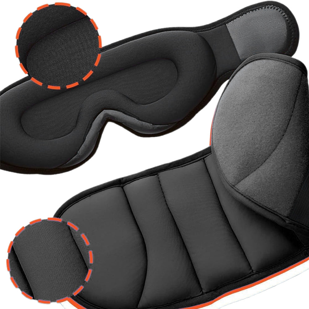 Airplane Travel Pillow with Headrest Fixing Head Strap and Eye Mask