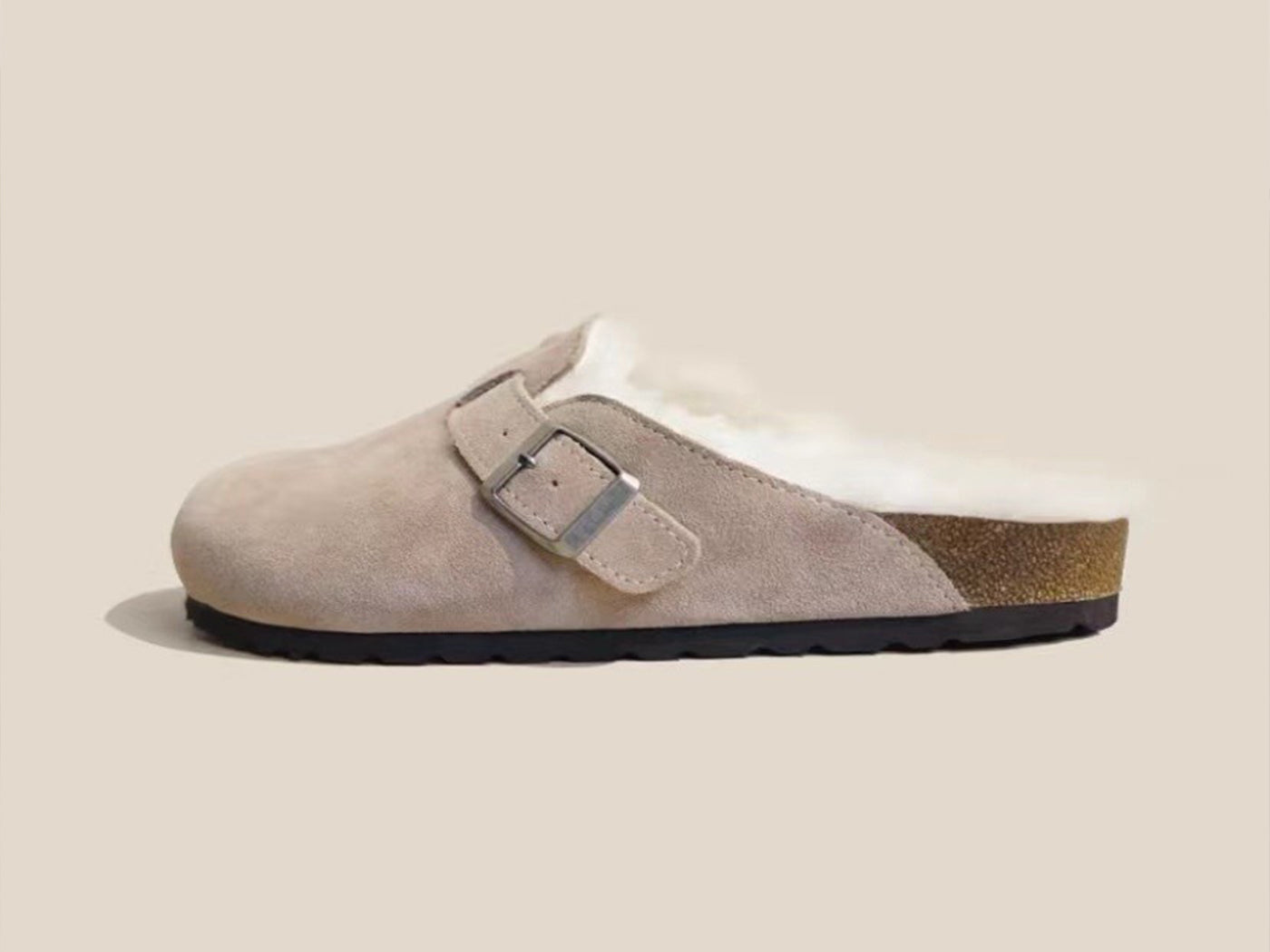 Faux Fur Shearling Birkenstock Inspired Mules