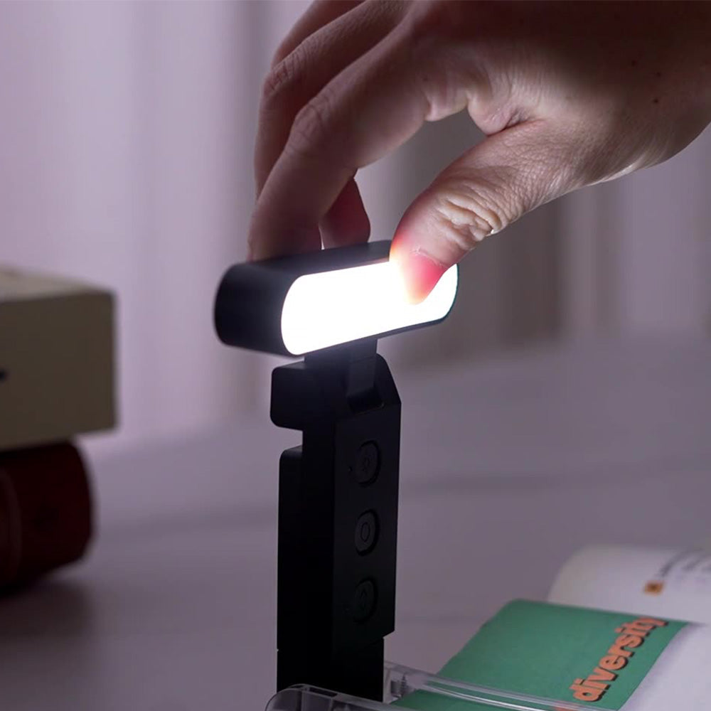 USB Rechargeable Reading Light With 5 Color Temperatures 6 Level Brightness