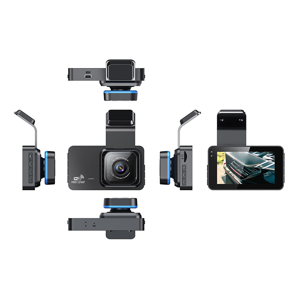 Front and Rear HD 1296P WIFI Car Dashboard Camera with Night Vision