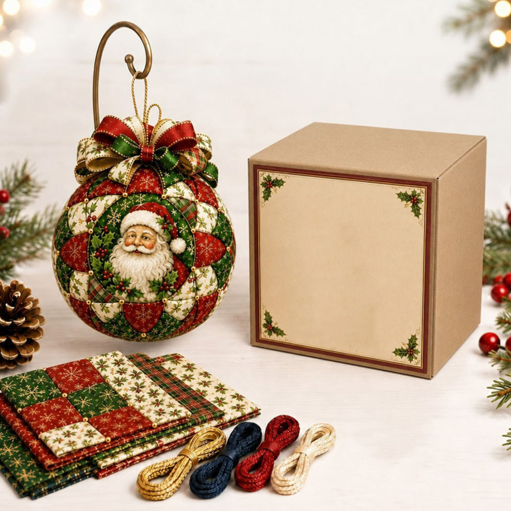 Adult Christmas Patchwork Ball DIY Ornament Craft Kit