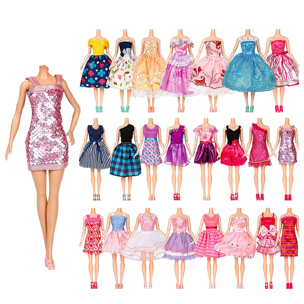 50Pcs Random Color DIY Doll Clothes and Accessories Gift Set for Girls