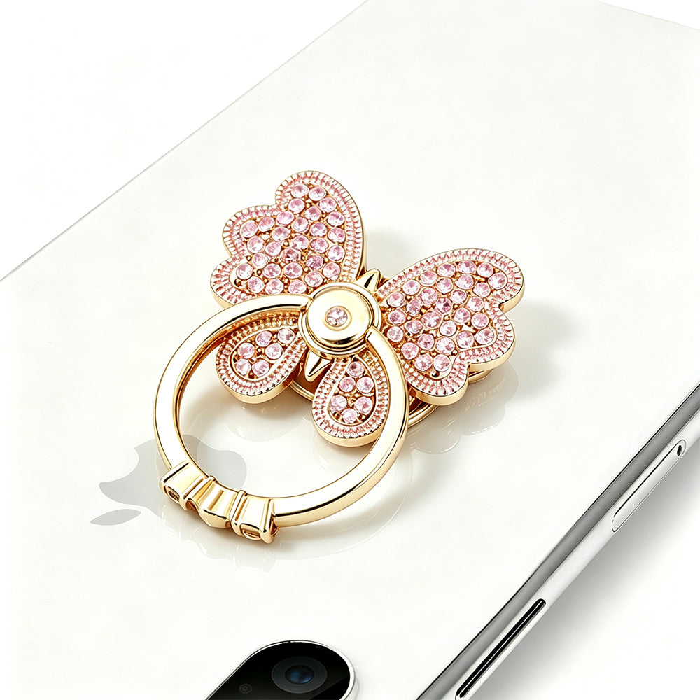 2 Rotating Butterfly Phone Ring Holder Stands for iPhone and Galaxy