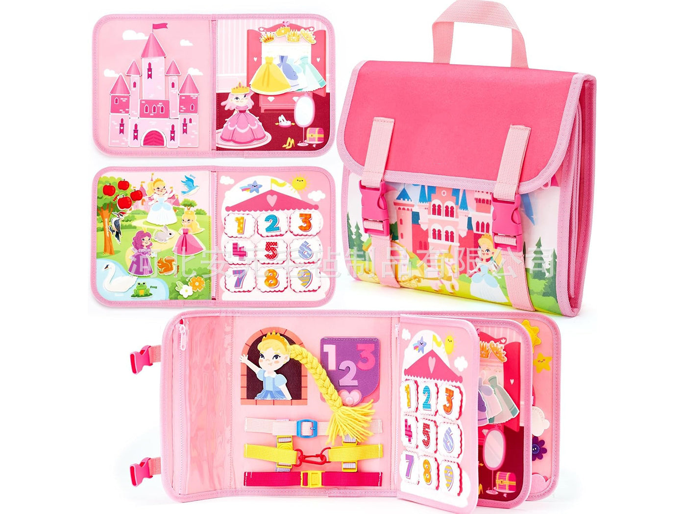 Montessori Busy Board Backpack Sensory Learning Portable Educational Activity Toy for Kids