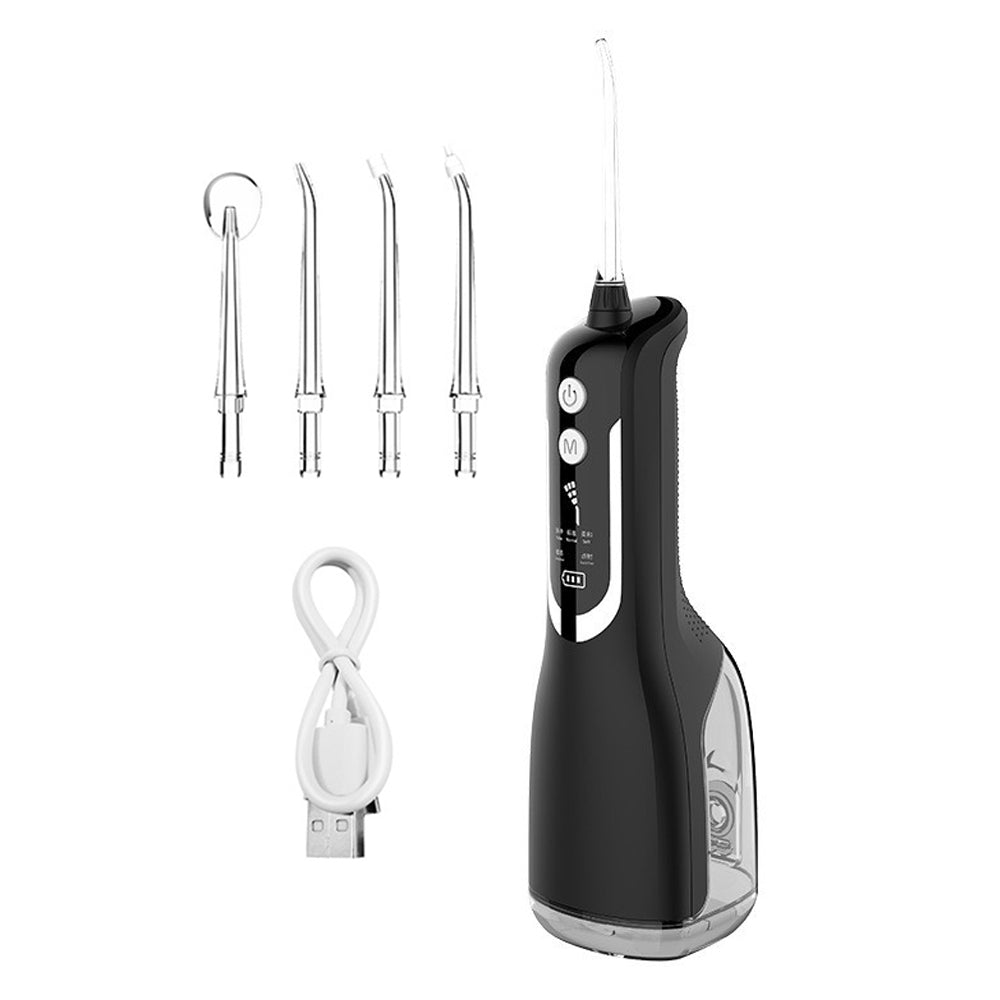 Cordless Water Flosser Teeth Cleaner 300ML Dental Flosser with 4 Jet Tips