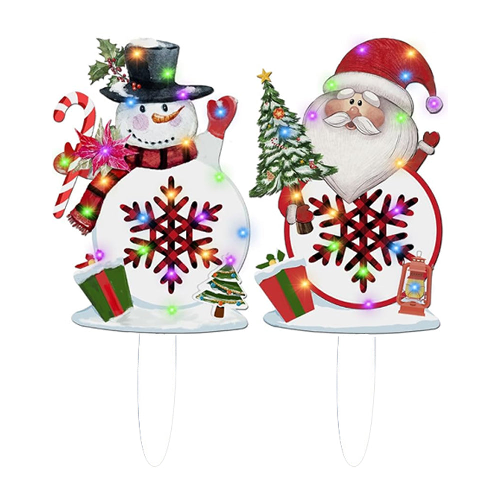 2-Piece Outdoor Christmas Stake Lights