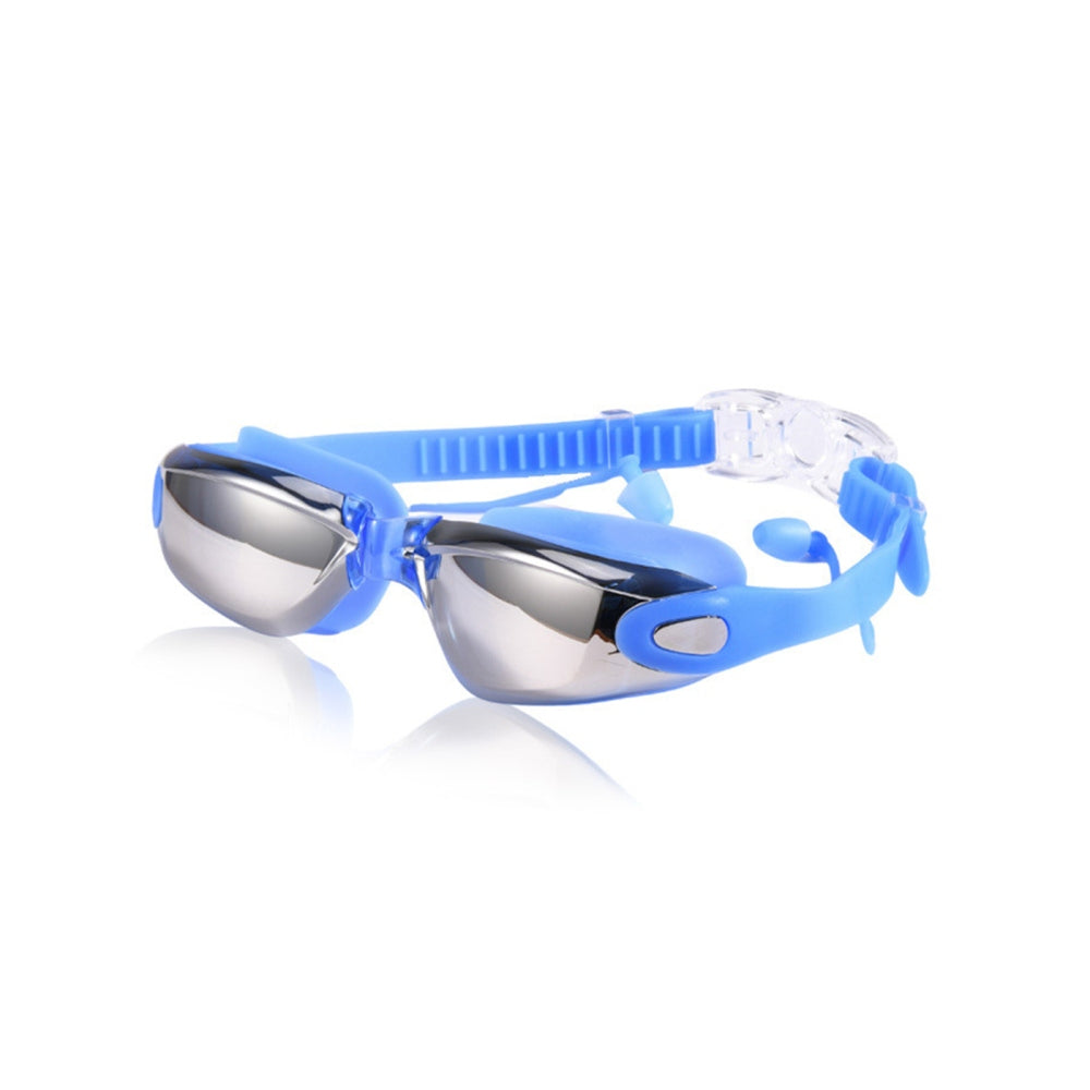 Electroplated Swimming Goggles with Case Anti-Fog UV-Blocking for Adults