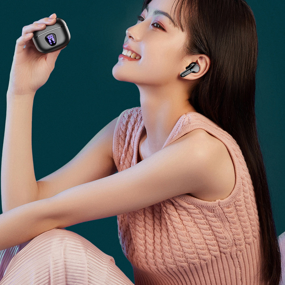 Wireless Bluetooth 5.3 HiFi Stereo Ear Buds with Digital Display for iOS Android