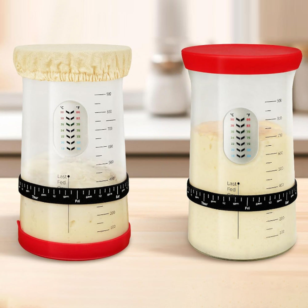 1200ML Sourdough Starter Jar Reusable Sour Dough Starter Jar Sour Dough Starter Bottle