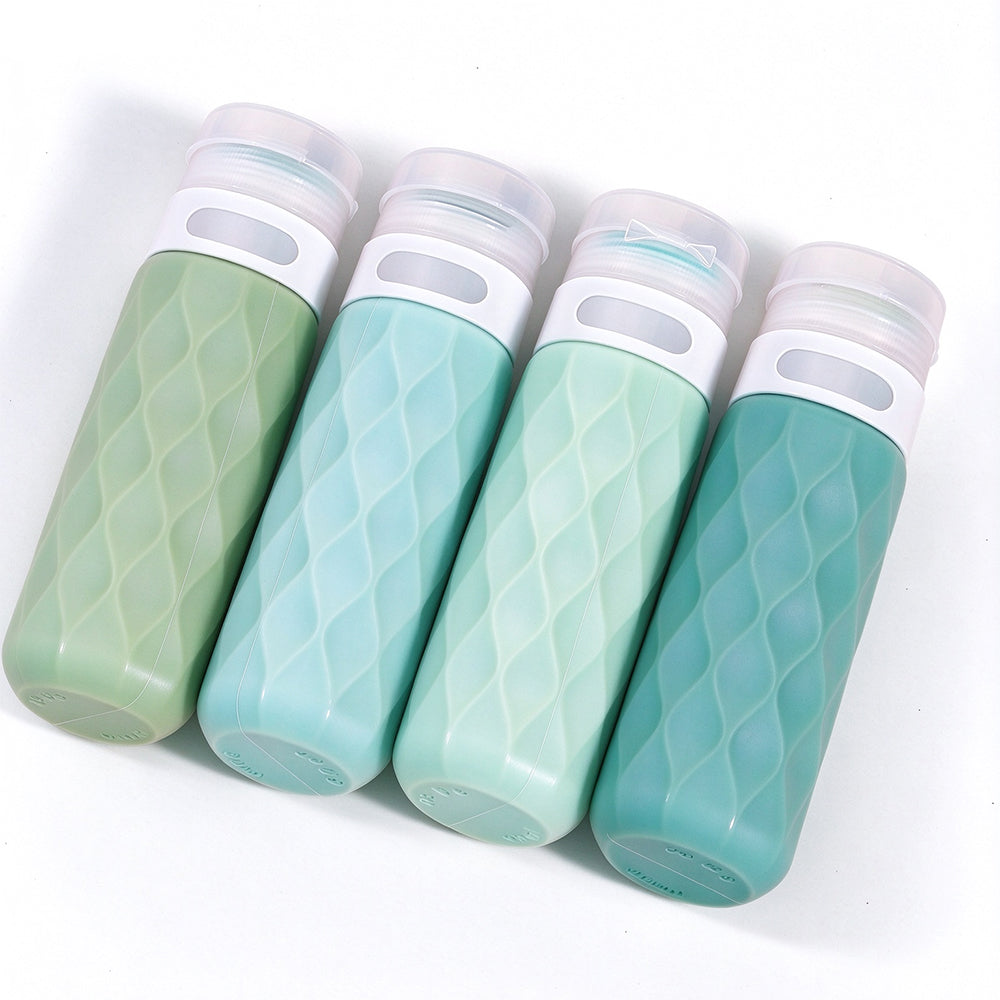 4 Piece 90ml Silicone Refillable Travel Bottle Set