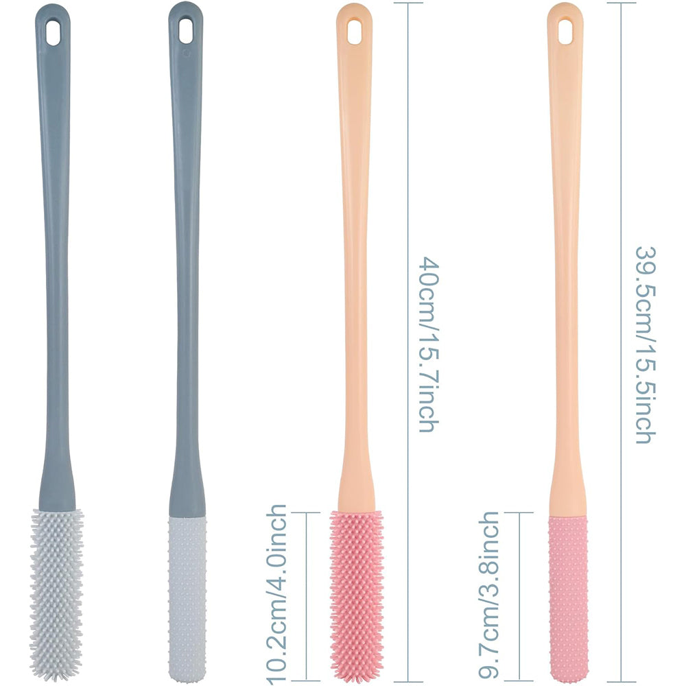 2Pcs Long Handle Toe Gap Cleaning Foot Brush