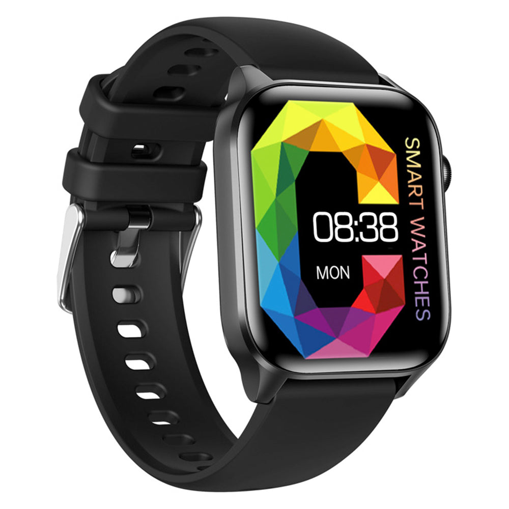 Water-resistant Smart Watch Bluetooth Heart Rate Fitness Tracker for Android iOS with Silicone Watch Strap