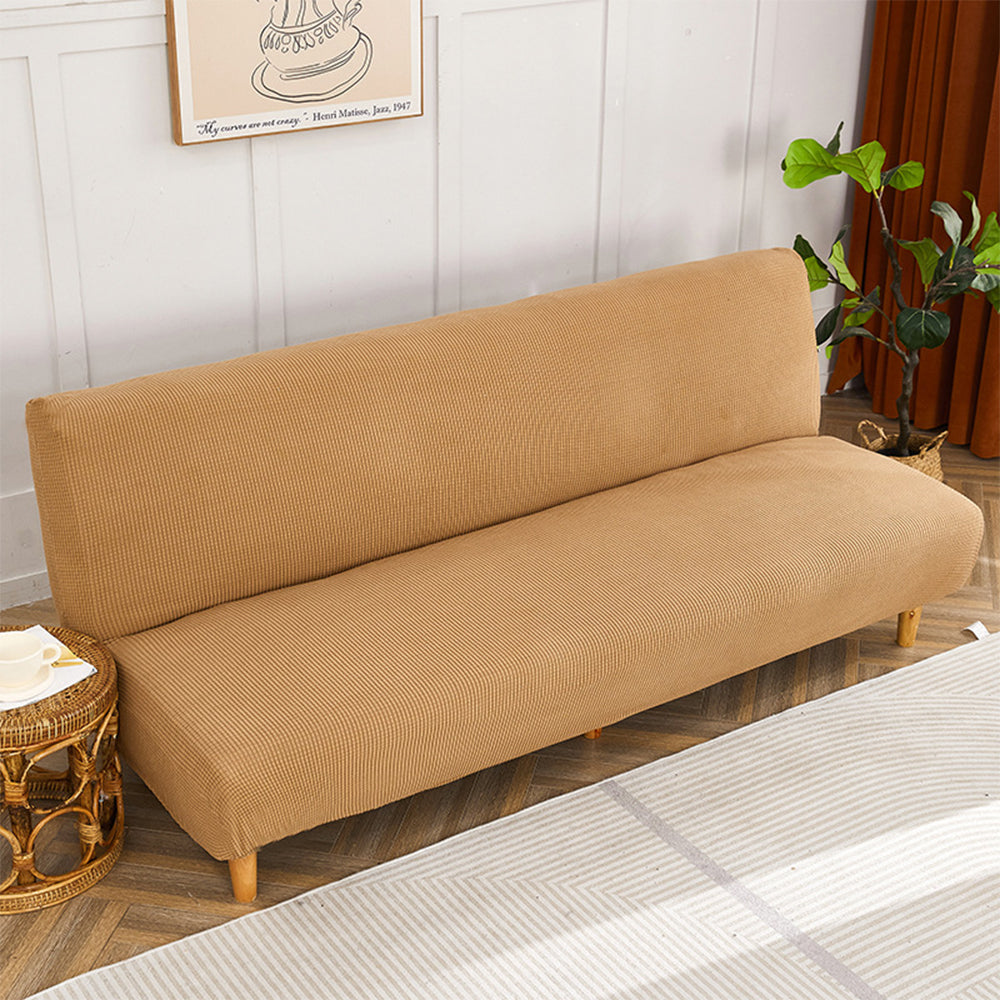 Armless Couch Cover Stretch Sofa Cover with Elastic Bottom
